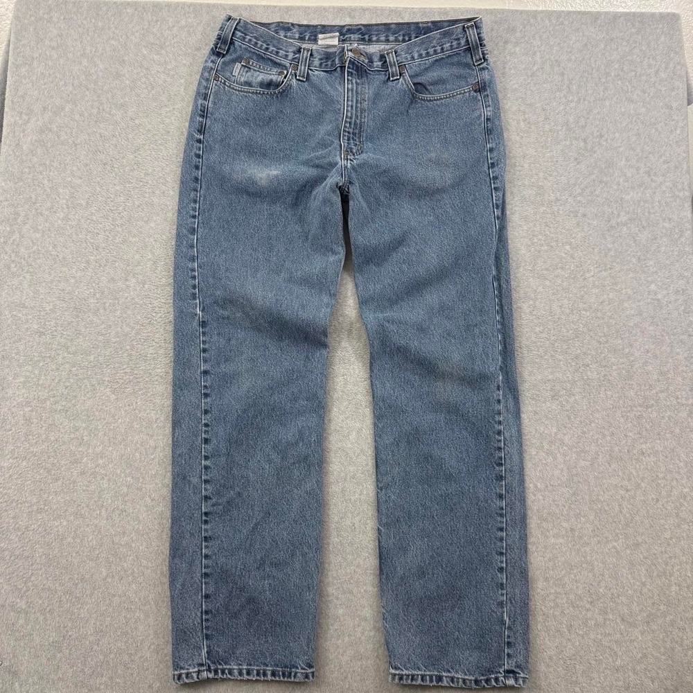 Carhartt B480 DPS Traditional Fit Men's 38x34 Blue Denim Jeans Workwear